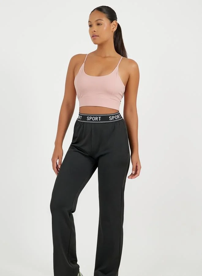 Styli V Strap Back Cut Out Medium Impact Sports Bra