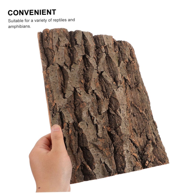 2 Pcs Cork Bark Aquarium Logs Decor Reptile Terrarium Background Easy Install - Image 5