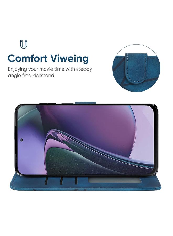 اس-توب جراب لهاتف Motorola Moto G Stylus 5G 2023 مصنوع من الجلد بخطوط هندسية - Image 4