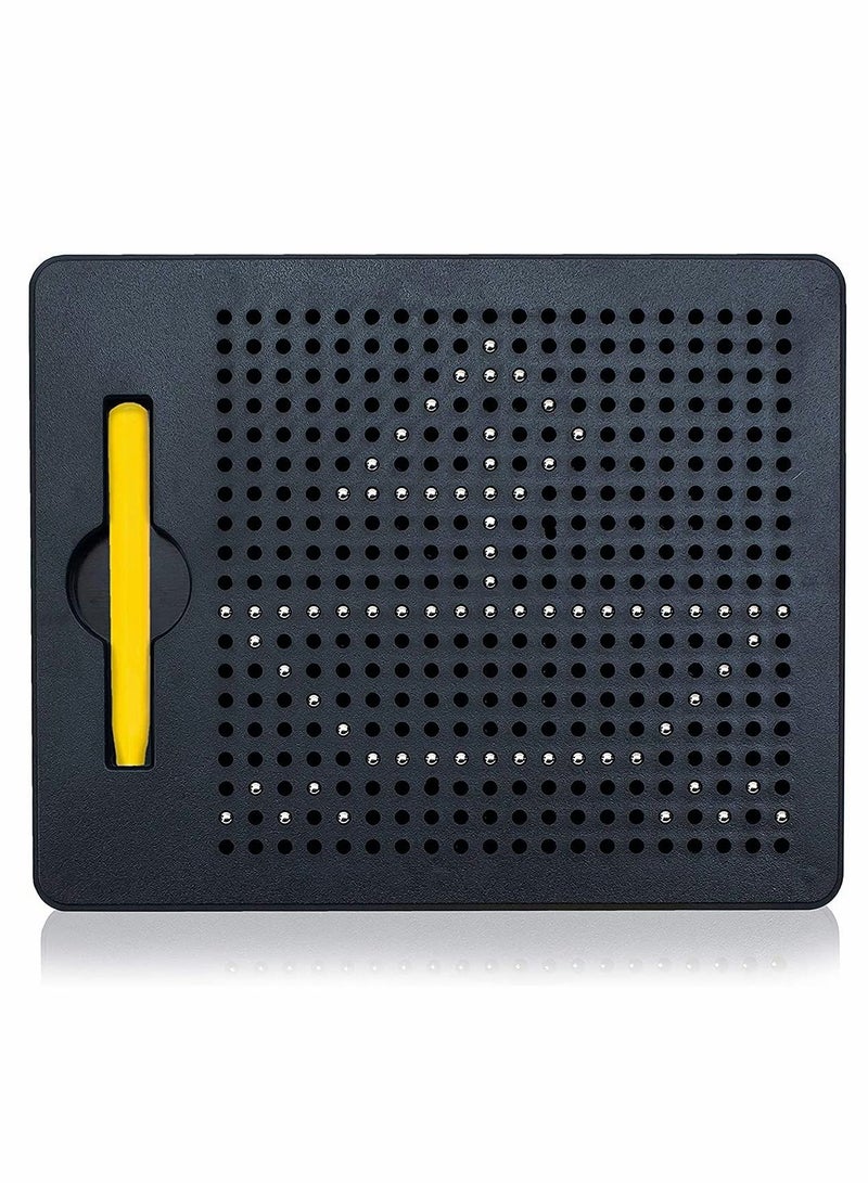 NIBEMINENT Magnetic Drawing Board for Toddlers with Beads and Stylus Toy Gift Kids Road Trip Activities Fun Doodle Tablet Improves Fine Motor Skills - Image 1