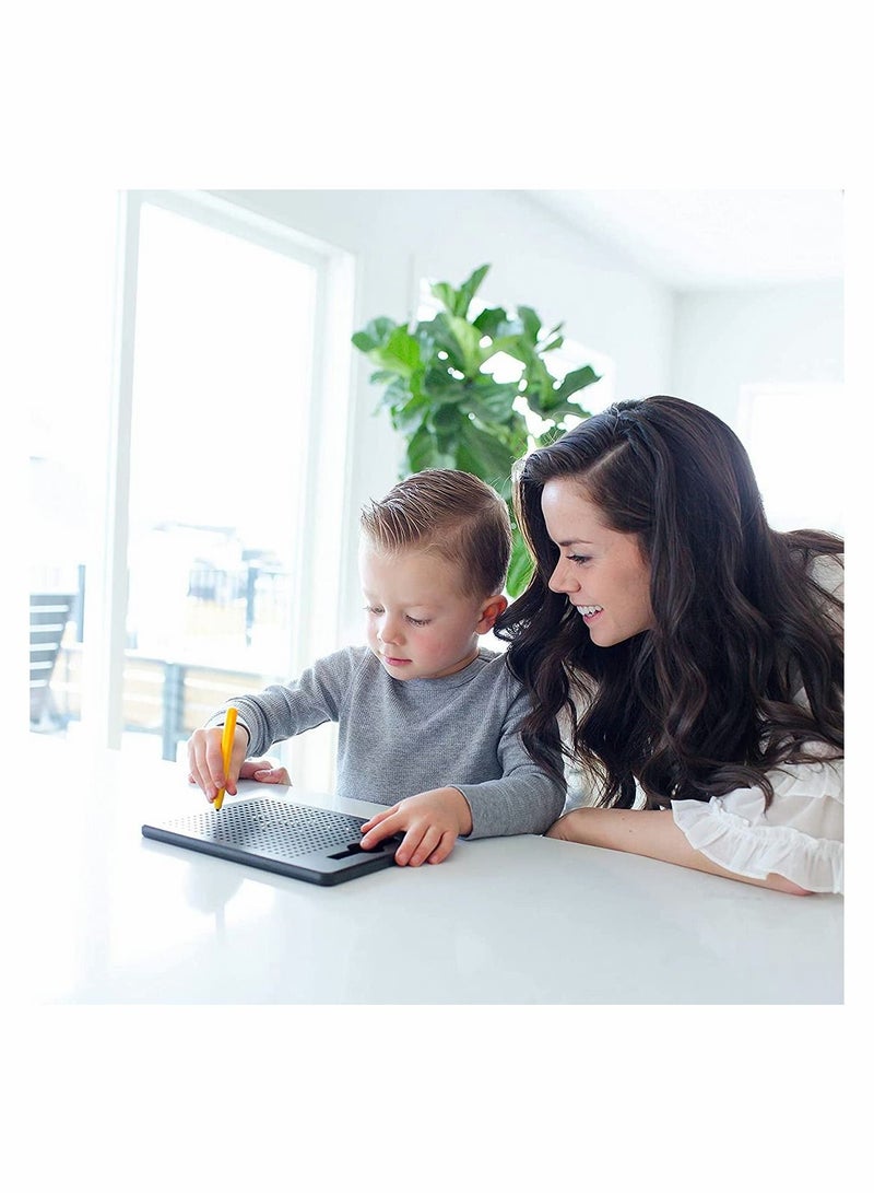 NIBEMINENT Magnetic Drawing Board for Toddlers with Beads and Stylus Toy Gift Kids Road Trip Activities Fun Doodle Tablet Improves Fine Motor Skills - Image 5