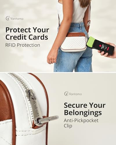 Vantamo Crossbody Bags For Women with Anti-Pickpocket Clip, Premium Purses for Women, Adjustable Strap Handbags & Gift Box - Image 5