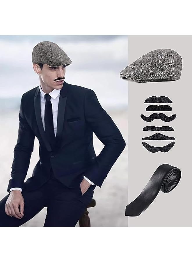 PROMASS 1920s Costume Panama Hat Pocket Watch Suspender Bow Tie 1920s Mens Accessories Fedora Gangster Hat Costume Accessory - Image 4