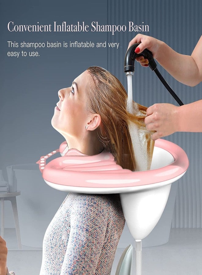 Marrone Polyvinyl Chloride Portable Hair Shampoo Matt Basin, Foldable Mobile Shampoo Bowl Hair Washing Sink Rinse Tray,Wash Bowl Household for Pregnant, Elderly - Image 2
