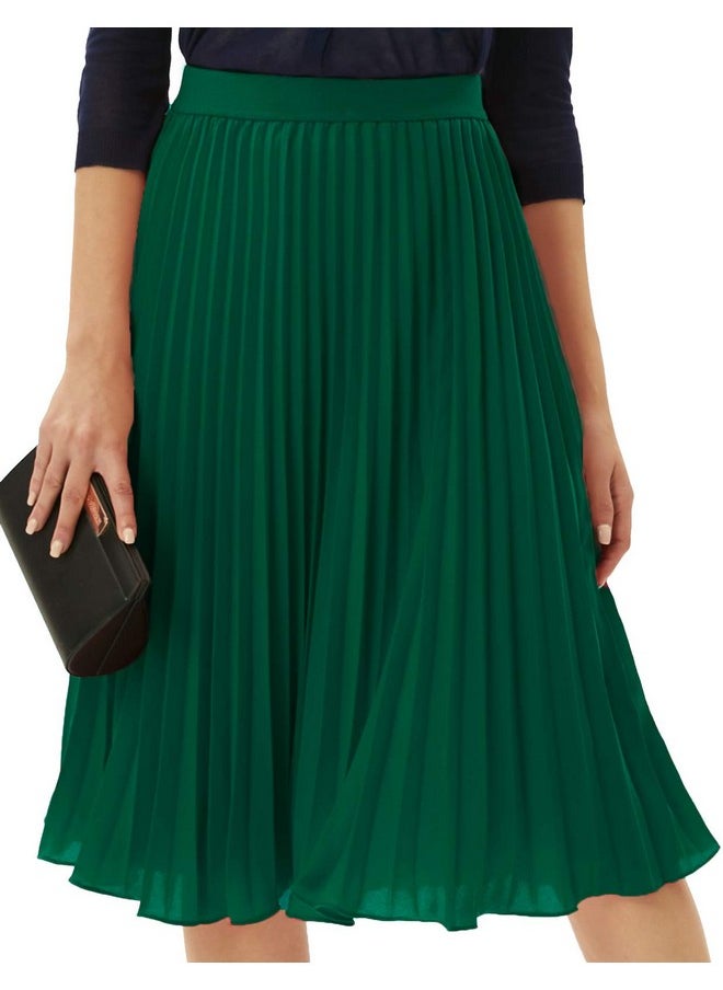 Women'S Chiffon Skirts Aline Pleated Swing Midi Skirt Dark Green M - pzsku/ZEADED397C8DACB43B9CFZ/45/_/1702978227/aa0763a6-feb5-46da-b9e8-28d5e1471bd5