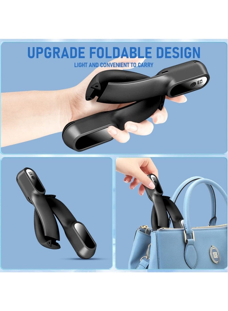 Portable Neck Fan, Foldable Leafless Bladeless Fan, 4000mAh USB Rechargeable 3 Speeds Adjustment 360° Cooling Airflow, Hands-Free Wearable Personal Fan for Travel Outdoor - Image 5