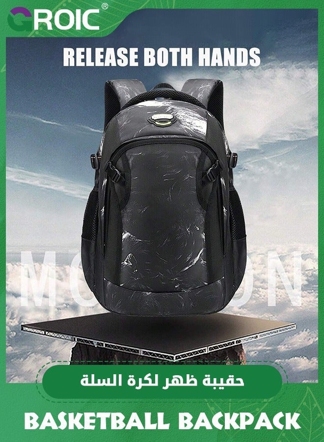 GROIC Large Basketball Backpack Bag with Ball Compartment and Shoe Pocket Outdoor Sports Equipment Bag, ‎Basketball backpack bag for Basketball, Soccer, Volleyball - Image 4