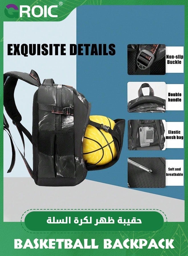 GROIC Large Basketball Backpack Bag with Ball Compartment and Shoe Pocket Outdoor Sports Equipment Bag, ‎Basketball backpack bag for Basketball, Soccer, Volleyball - Image 3