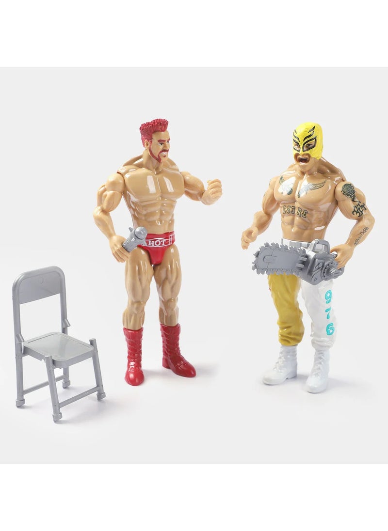WWE Ultimate Warrior Power Fighting Hero WWE Action Figure Toy Set With Accessories  - Image 4