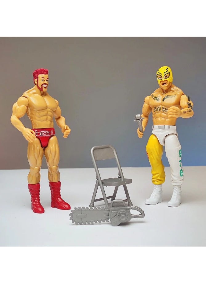 WWE Ultimate Warrior Power Fighting Hero WWE Action Figure Toy Set With Accessories  - Image 5