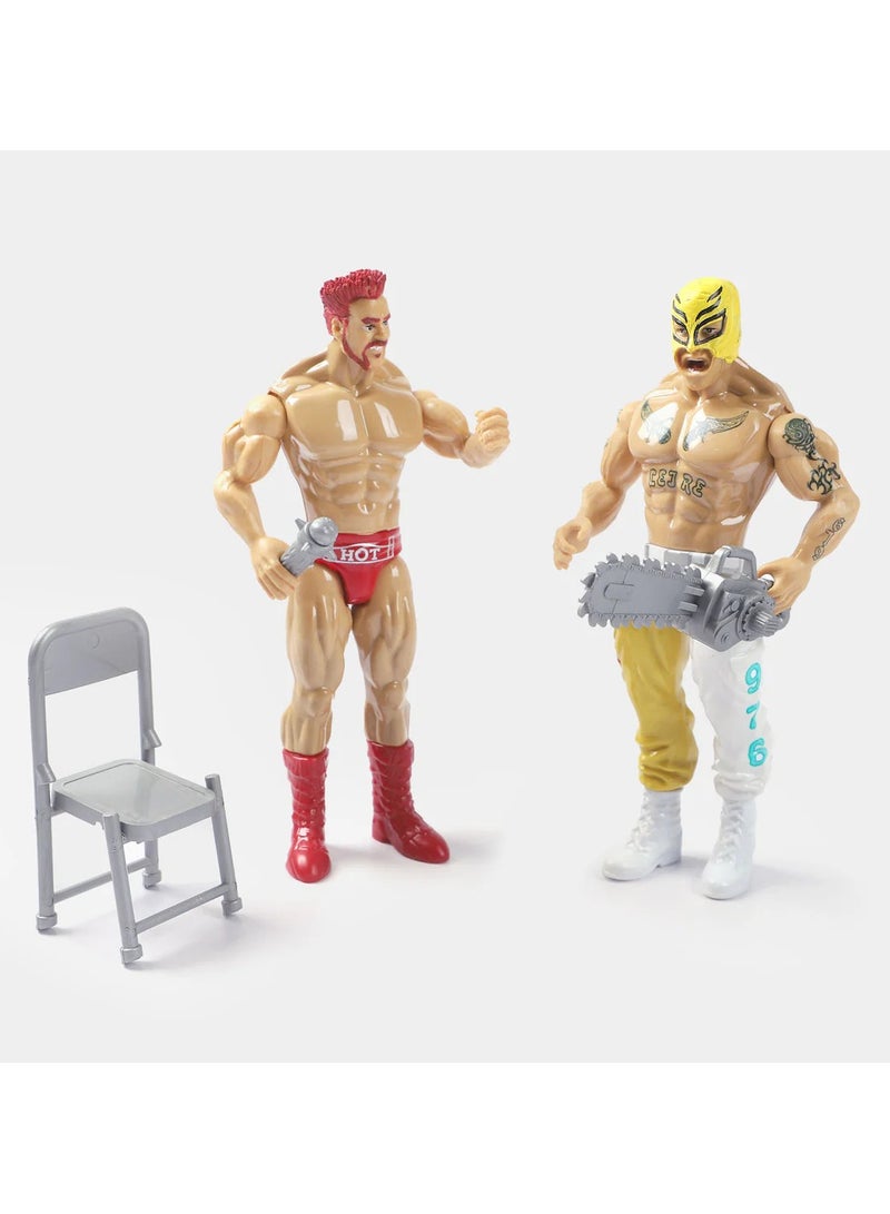 WWE Ultimate Warrior Power Fighting Hero WWE Action Figure Toy Set With Accessories - Image 3