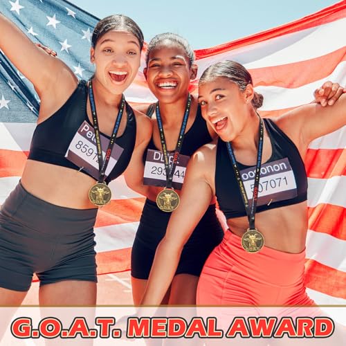 Loetere 12 Pcs Goat Award Medals 2'' Greatest of All Time Goat Pendant Champ Awards Trophy with Neck Ribbon Funny Winner Prizes Bulk Gifts for Team Prize Competitions Achievement Party Favors - Image 3