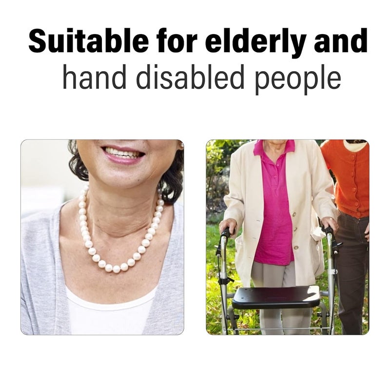 Zyyini Long Hairbrushes, Ergonomic Curved Handle Comb for Elderly Disabled with Limited Upper Mobility Assistance Tools - Image 3