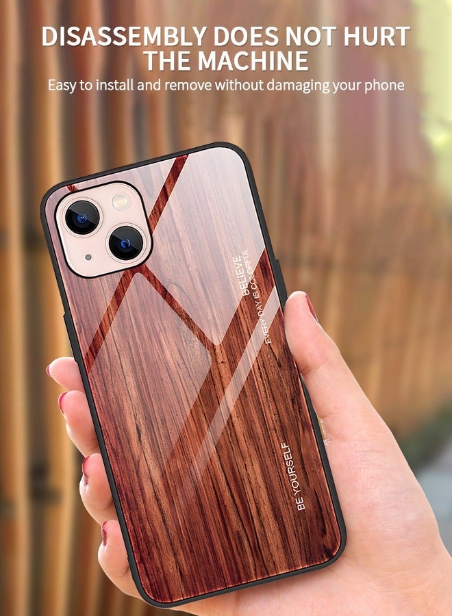 GROIC IPhone 14 Max Case 6.7 Inch,Wood Grain Plexiglass Case,Fashion Cute Pattern Design Cover,Shockproof Anti-Scratch Protection for - Image 3