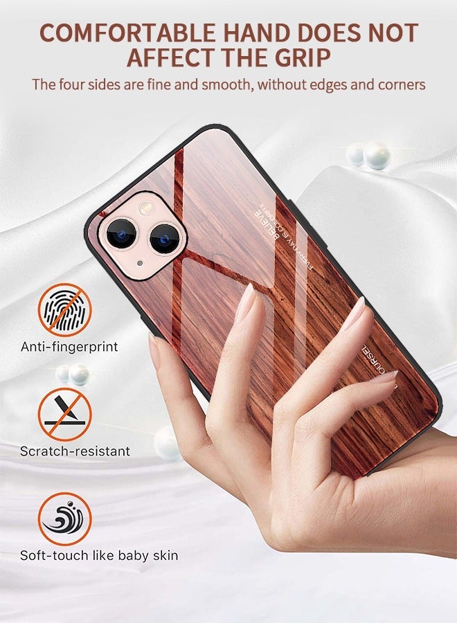 GROIC IPhone 14 Max Case 6.7 Inch,Wood Grain Plexiglass Case,Fashion Cute Pattern Design Cover,Shockproof Anti-Scratch Protection for - Image 2
