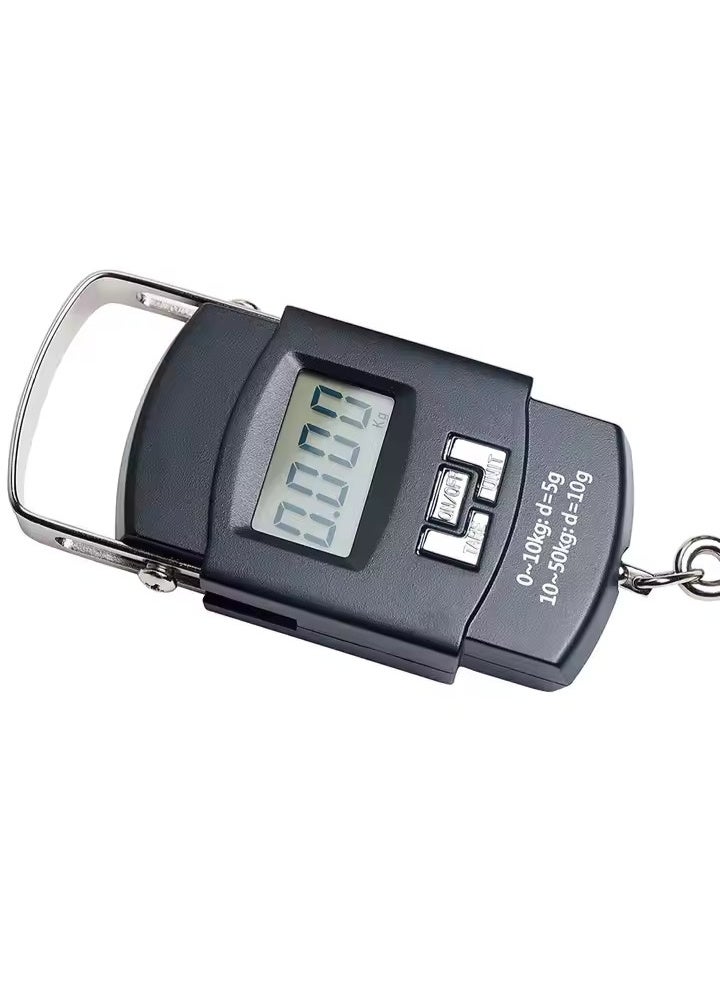 LJ Portable LCD Digital Hanging Luggage Weighing Scale Black - Image 3