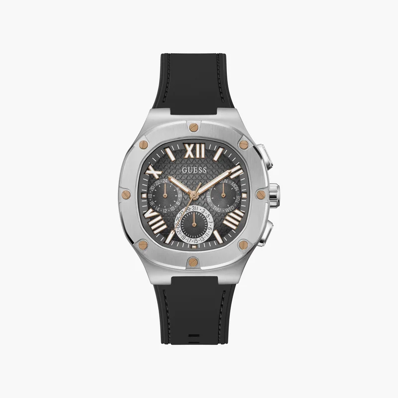 جس Guess Men's Black Chronograph Watch