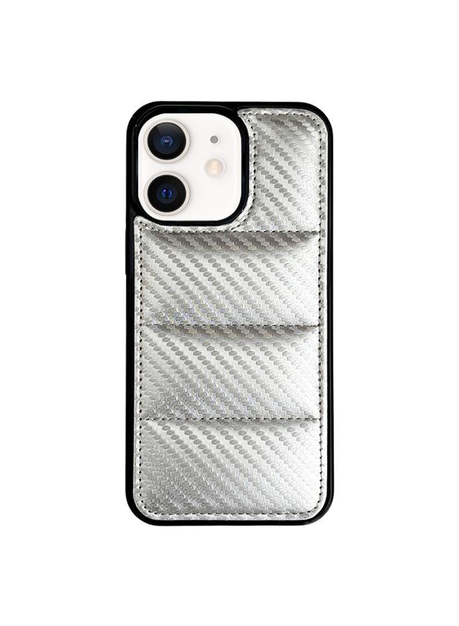 S-TOP Case For iPhone 12 Carbon Fiber Texture Down Jacket Phone Case - Image 1