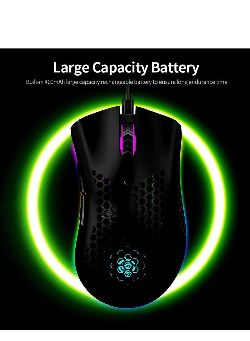 AROAQ Wireless USB Rechargeable Mouse Lightweight Gaming Mouse - Image 4