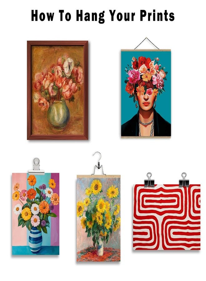ANERZA 16 PCS Eclectic Wall Art Decor, Mid Century Modern Maximalist Home Gallery Wall Collage Kit Prints for Bedroom Bathroom, Colorful Flower Posters for Living Room Aesthetic, Funky Floral Artwork - Image 4