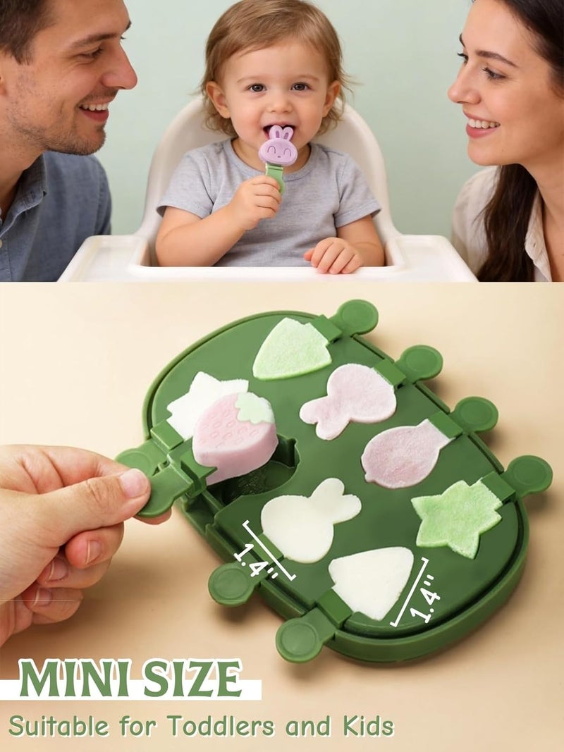 Silicone Popsicle Molds 16.8 X 13.5 X 4cm Effortless Release Ice Pop Molds - BPA-Free Food-Grade Silicone Kids Ice Pop Molds for Home Family Summer DIY Activities - Image 2