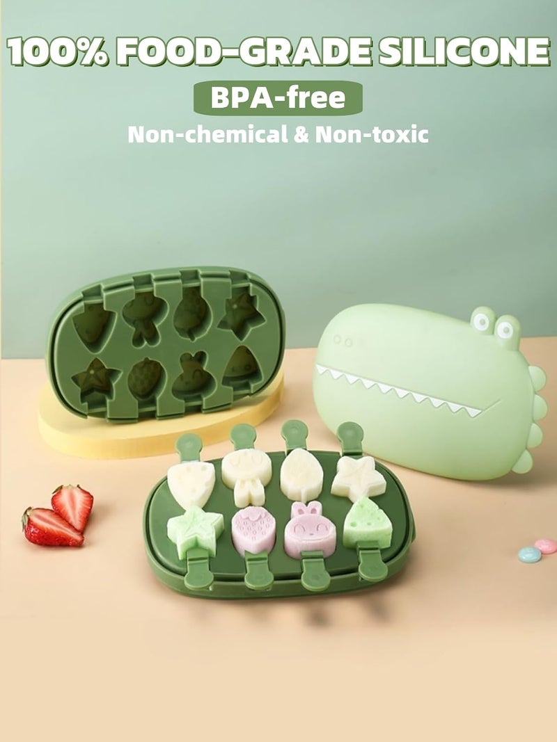 Silicone Popsicle Molds 16.8 X 13.5 X 4cm Effortless Release Ice Pop Molds - BPA-Free Food-Grade Silicone Kids Ice Pop Molds for Home Family Summer DIY Activities - Image 3
