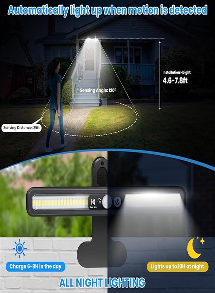 Solar Light, Outdoor 2 Sensor Light, Clip-on Light, LED Light, Waterproof, Motion Sensor Light, Automatically On, Off, No Electricity Bills, Outdoor Security Light, Camping, Garden, Front - Image 2