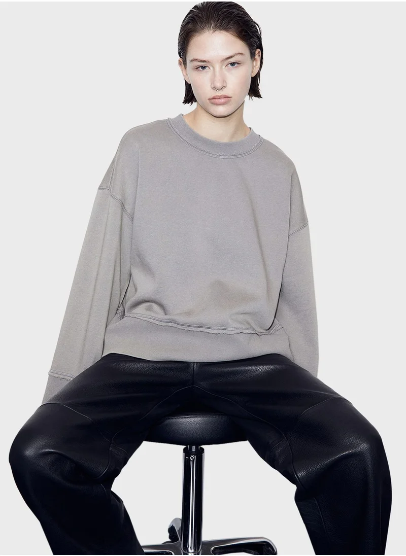 اتش اند ام Crew Neck Oversized Sweatshirt