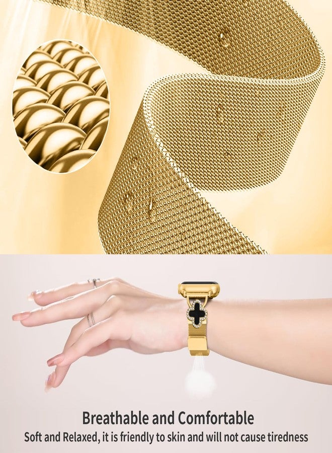 Joyozy Slim Metal Band Compatible with Apple Watch Band 38mm 40mm 41mm 42mm 44mm 45mm 49mm Skinny Magnetic Strap with Bling Charms, Cute Stainless Steel Band, Dressy Thin iWatch Bracelet for Women - Image 5