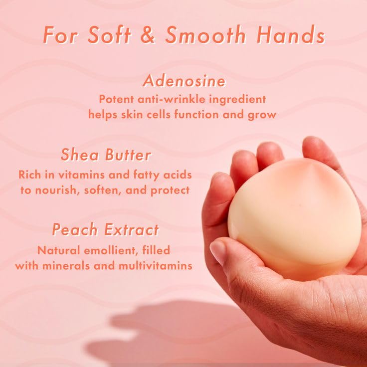 TONYMOLY Peach Hand Cream â€“ Moisturizing & Nourishing Korean Skincare for Dry Hands, Shea Butter & Peach Extract, Anti-Wrinkle, Lightweight, 1.05 oz - Image 3