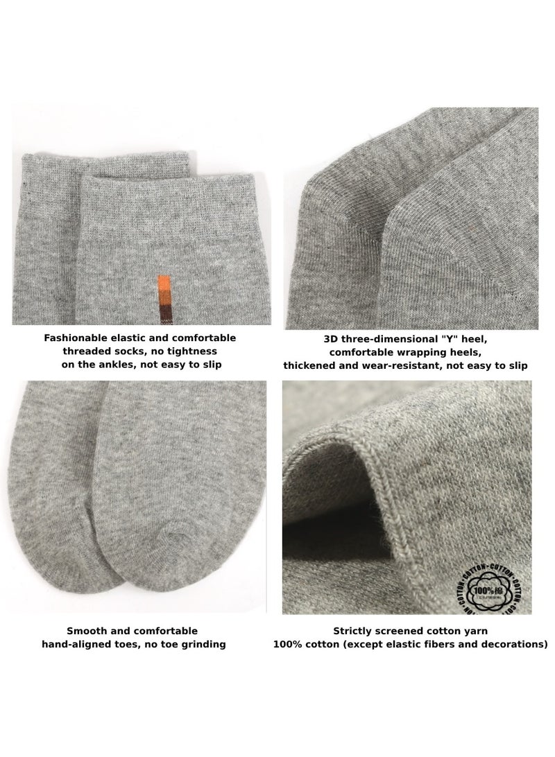 infino Men's 100% Cotton Mid-Cut Socks: Mid-Cut Socks, Dress Socks, Moisture Wicking, All Season,  100% Cotton, Sweat Wicking and Odor Resistant,  Business Casual (5 Pairs, Black)  - Image 3
