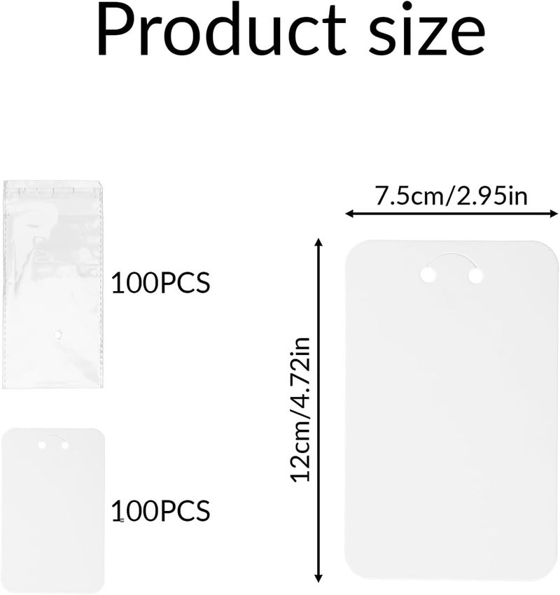 Tabanzhe Keychain Display Cards with Self-Sealing Bags - 100PCS for Keyrings and Handmade Jewelry - Image 2