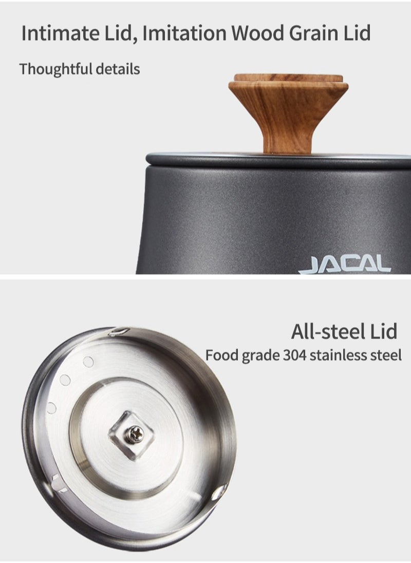 JACAL Electric Gooseneck Kettle, Pour Over Coffee and Tea Pot, with Thermometer, Stainless Steel, Quick Heating, 1 L 1350W GL-205  - Image 5