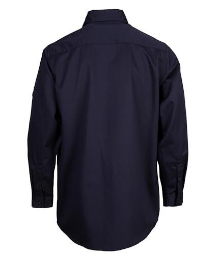 BOCOMAL FR 6.25oz Lightweight Summer Flame Resistant Shirt - Navy Men's Fire Retardant, Button-Down Collar, Relaxed Fit - Image 3