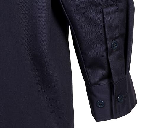 BOCOMAL FR 6.25oz Lightweight Summer Flame Resistant Shirt - Navy Men's Fire Retardant, Button-Down Collar, Relaxed Fit - Image 5