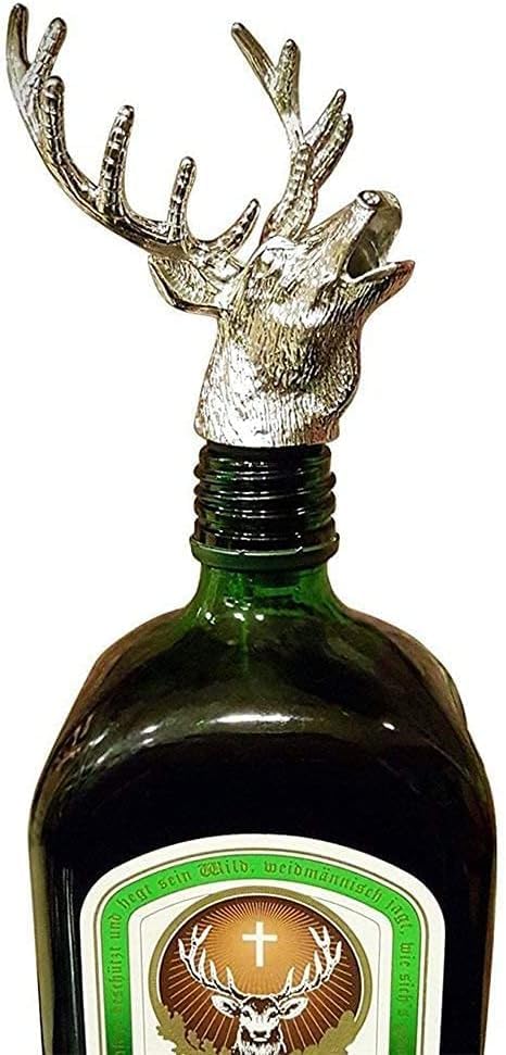FAFAXOXO Reindeer Pourer and Deer Head Wine Corks, Bar and Household Wine Corks, Animal Wine Pourer (Silver) - Image 4
