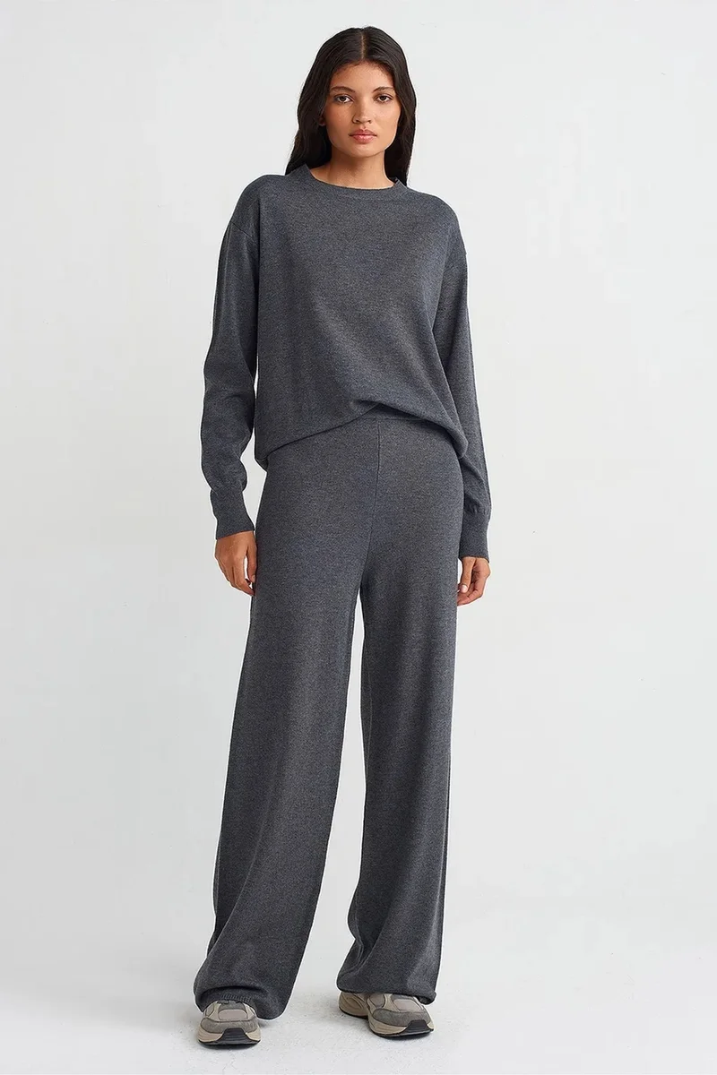 Dilvin Charcoal Grey DILVIN Women's Knit Sweater for Women | Best Price UAE
