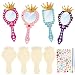 Fennoral 12 Pack Wooden Mirror Craft for Kids Decorate You Own Princess Mirrors for Girls DIY Paint Wooden Hand Mirror for Art Activities Princess Themed Party Supplies MOM Gift - Image 2