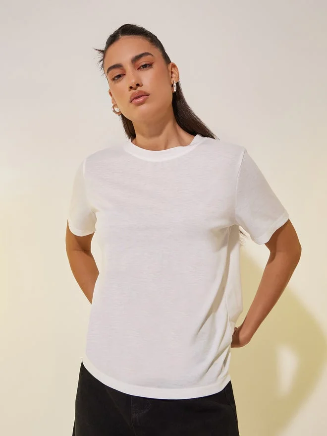 Take Two Slogan Print Round Neck T-Shirt