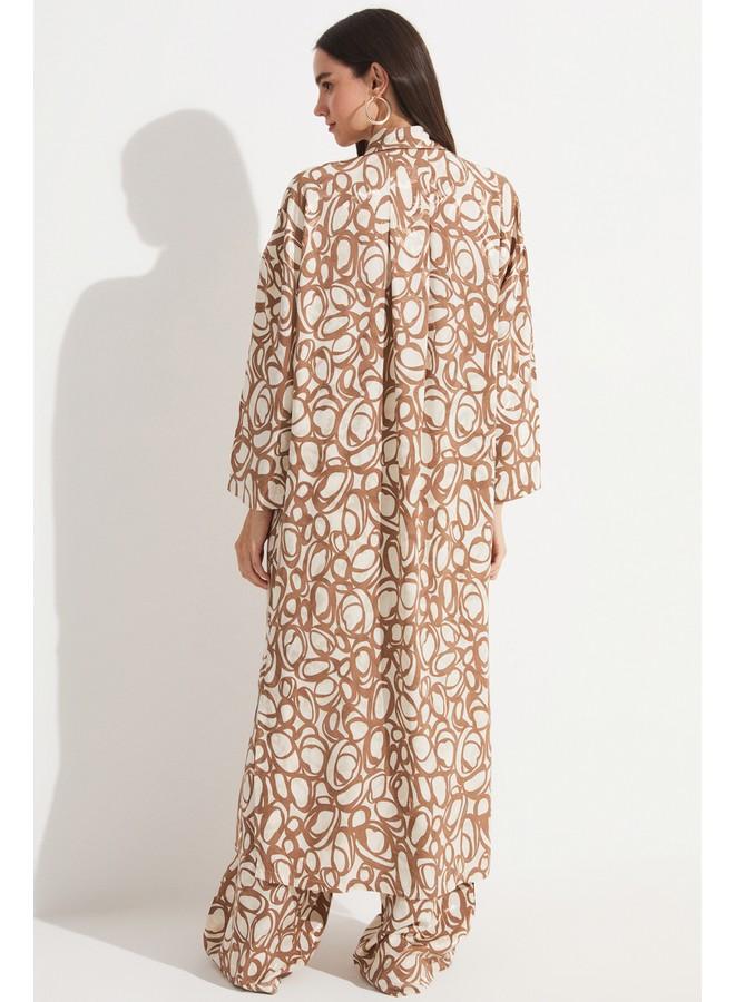 جون فستان واسع مطبوع - Image 3