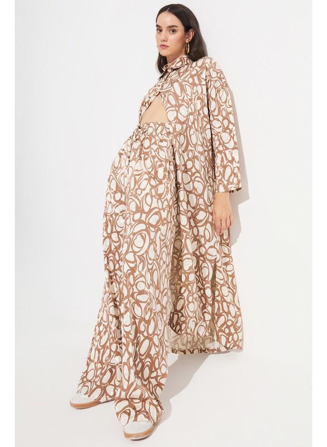 جون فستان واسع مطبوع - Image 4