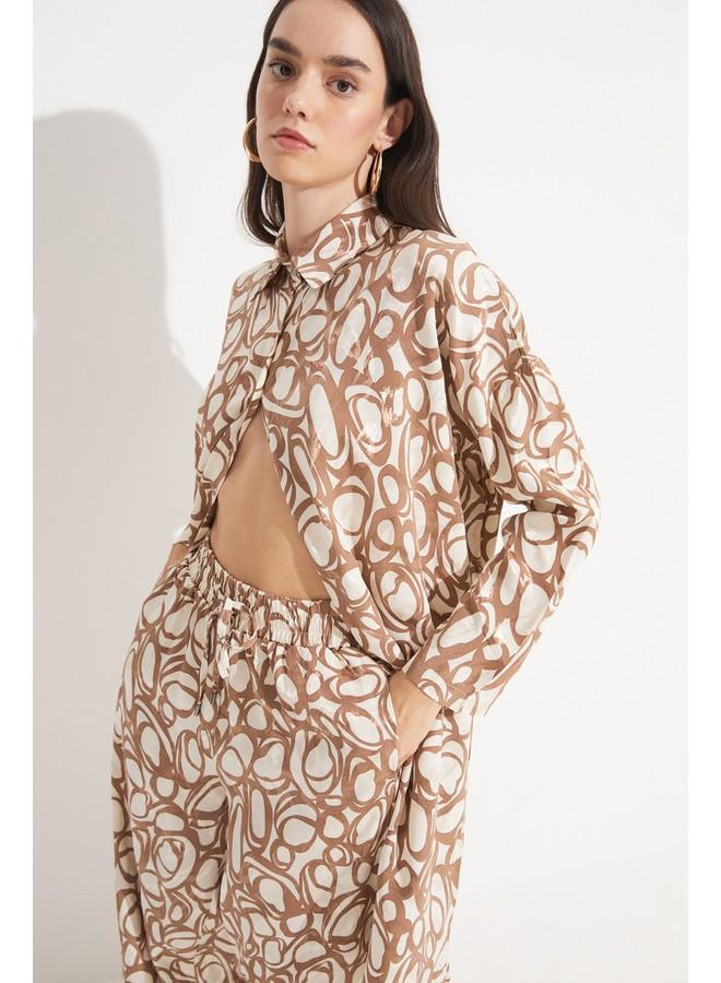 جون فستان واسع مطبوع - Image 5