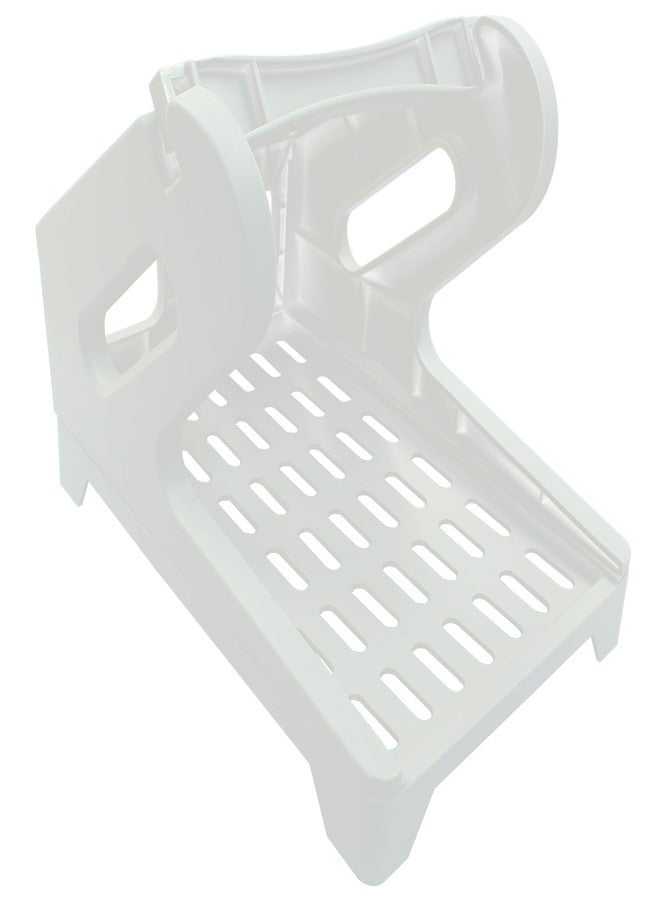 Rierdge Thermal Label Holder for Rolls and Fan-Fold Labels, Gray White Thermal Shipping Label Holder, Stand Desktop Label Printer Accessory for Office, Home - Image 1