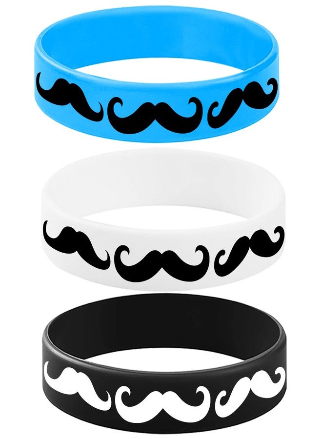 CupaPlay 24PCS Moustache Rubber Bracelets -Moustache Themed Party Supplies Decorations Black Moustache Party Birthday Baby Shower Silicone Wristbands Party Favors - Image 5