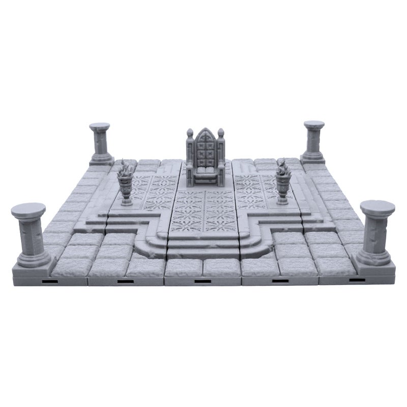 EnderToys Locking Dungeon Tiles Throne Room Terrain Scenery Tabletop 28mm Miniatures Role Playing Game 3D Printed Paintable - Image 3