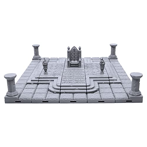 EnderToys Locking Dungeon Tiles Throne Room Terrain Scenery Tabletop 28mm Miniatures Role Playing Game 3D Printed Paintable - Image 1