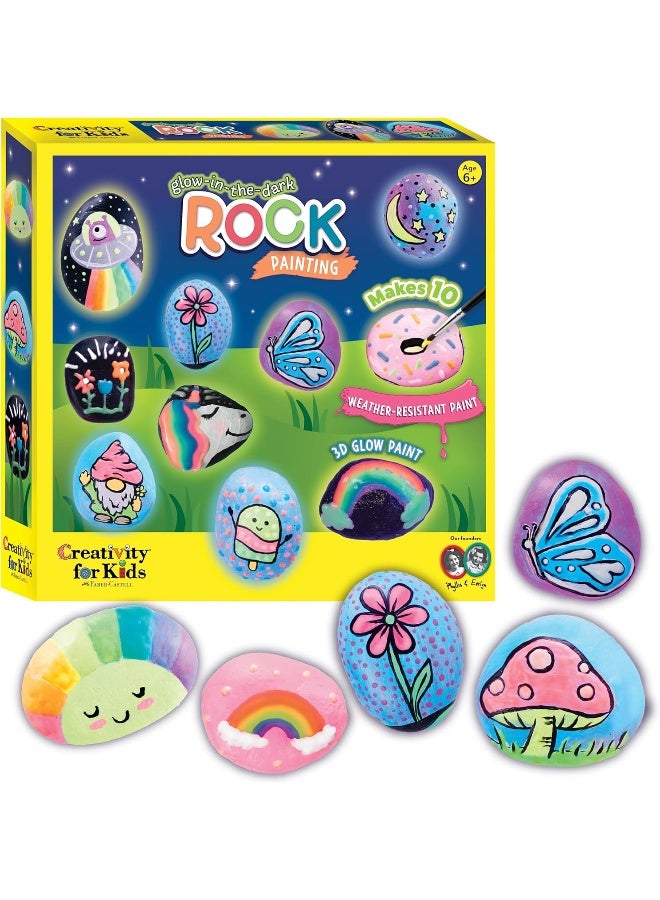 Creativity for Kids Glow in the Dark Rock Painting Kit - Arts and Crafts for Kids (Ages 6+) - Image 1