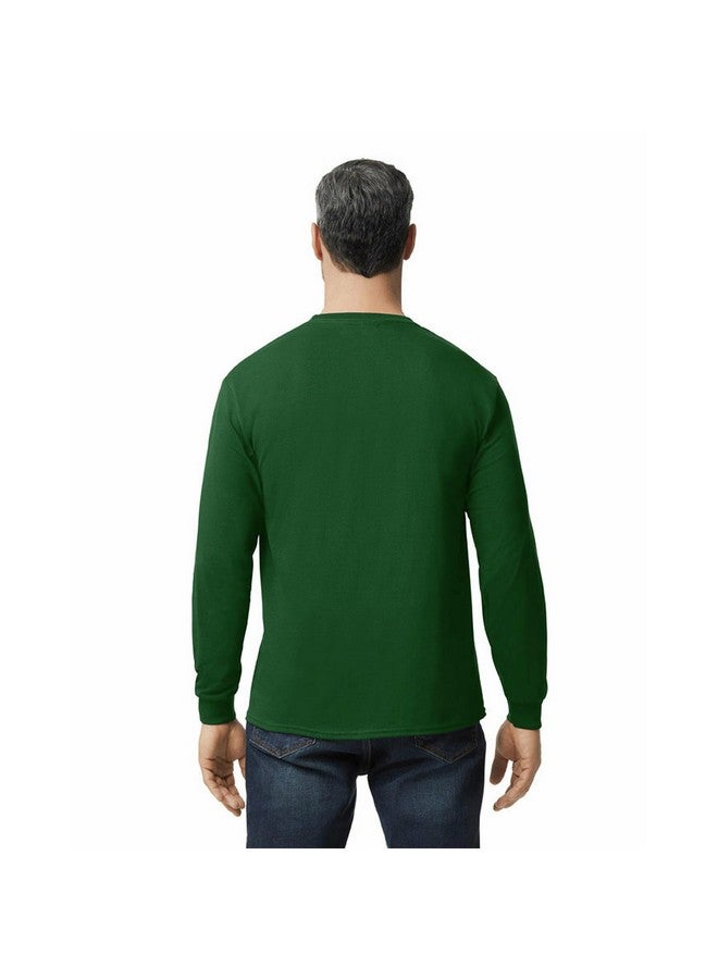 Gildan Heavy Cotton Long Sleeve T-Shirt, Style G5400, 2-Pack, Forest Green, X-Large - Image 3