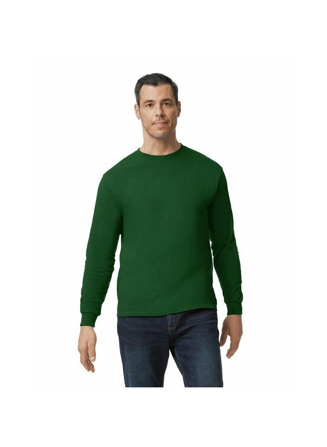 Gildan Heavy Cotton Long Sleeve T-Shirt, Style G5400, 2-Pack, Forest Green, X-Large - Image 2