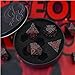 RULE DICE DND Metal Dice Set 7 die Metal DND Polyhedral Blue Red and Black Gold Dice Sets with Gift Metal D and D Dice Box for Dungeons and Dragons Dice Set Role Playing Multiplayer Games DD Dice - Image 5